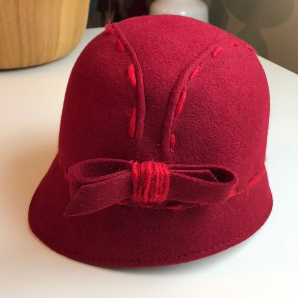 Anthropologie Accessories - Anthropologie Red Rouge Wool Hat